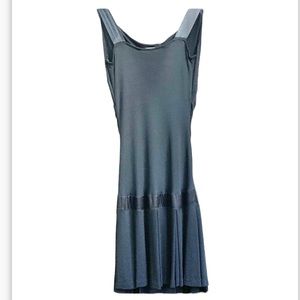 DVF LBD 6 Dress Satin and Rayon Dress Black Tank